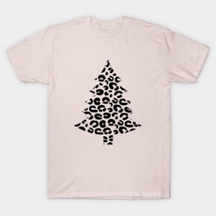 Leopard Tree Christmas T-Shirt